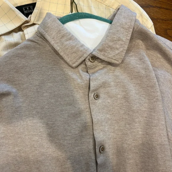 Nordstrom Rack Men's Plaid Button-Up Shirts - Blue, Cream, White - Picture 6 of 8